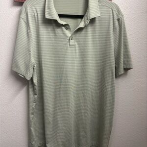 Lululemon  Striped Polo Shirt - Light‎ Green